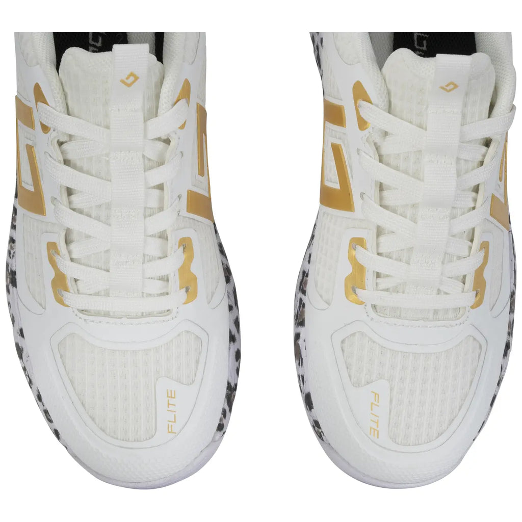 Brabo Shoe Tribute White/Gold/Leo+Slides Hockeyschoen