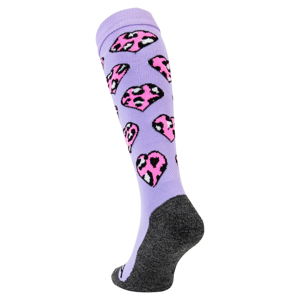 Brabo Socks Hearts Purple Cheetah - productfoto 3