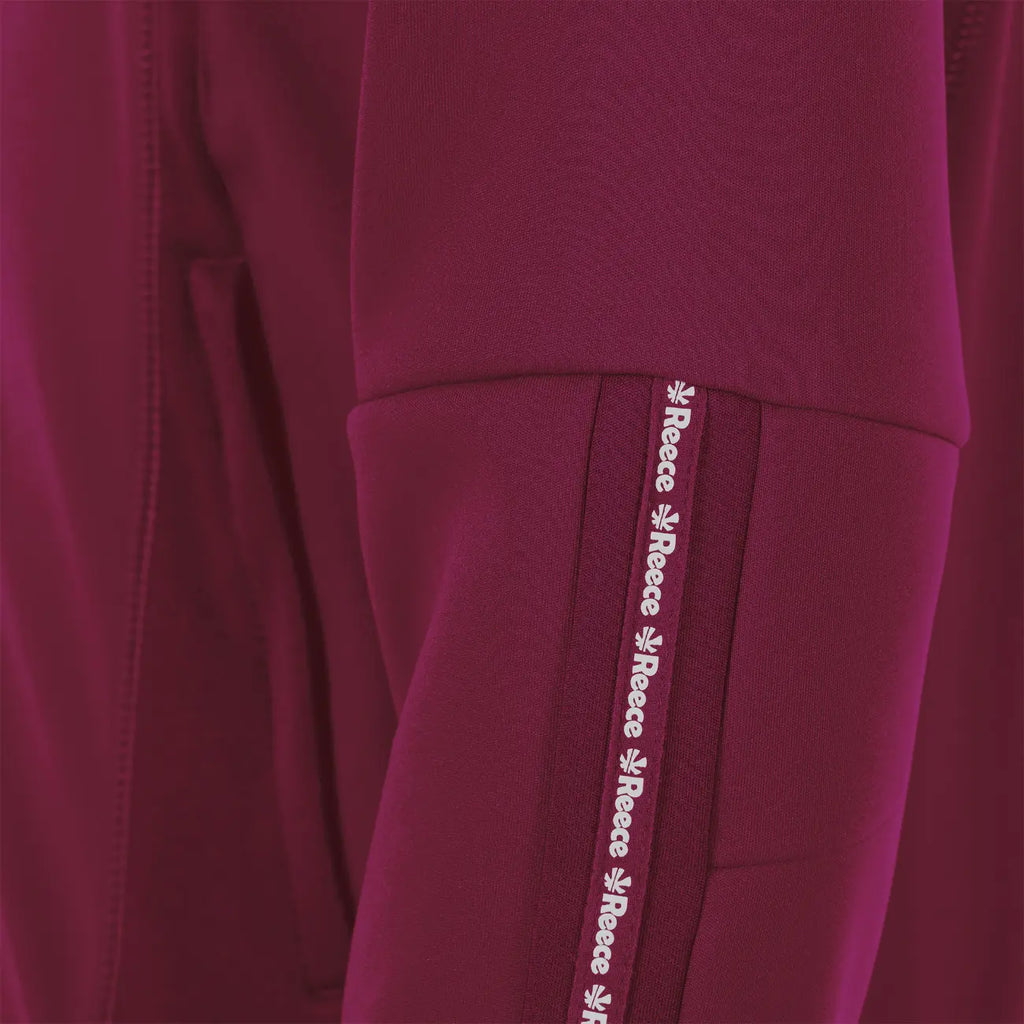 Reece Shift Hooded Full Zip Top - Burgundy Kleding