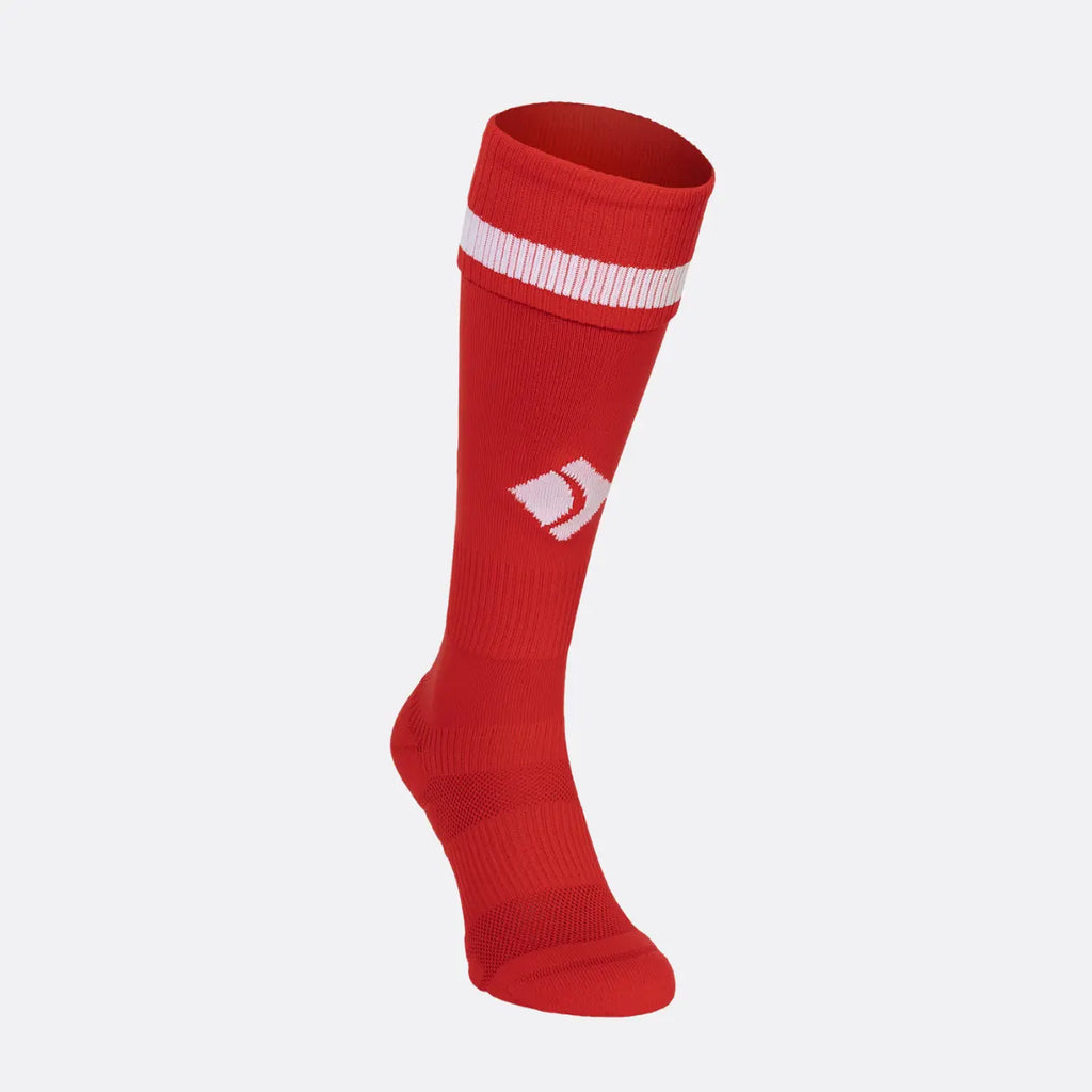 JDH Carbon calcetín hasta la rodilla - Rojo