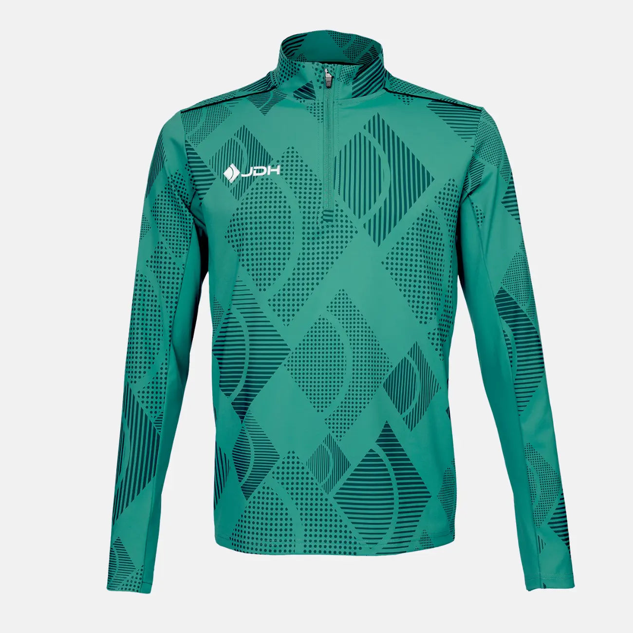 JDH Carbon pro hombre media cremallera - Verde Claro