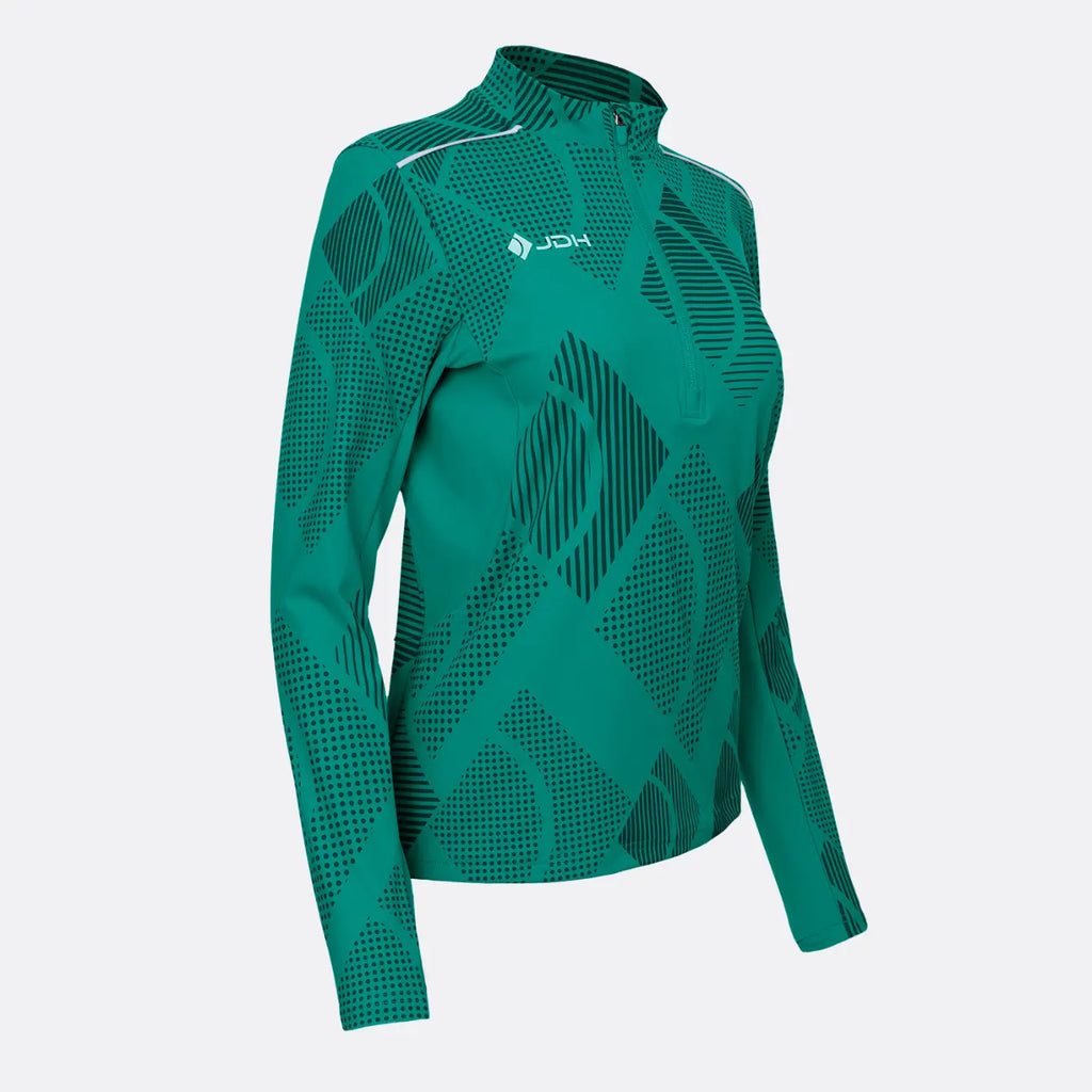 JDH Carbon pro mujer media cremallera - Verde Claro