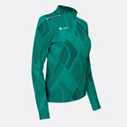 JDH Carbon pro mujer media cremallera - Verde Claro