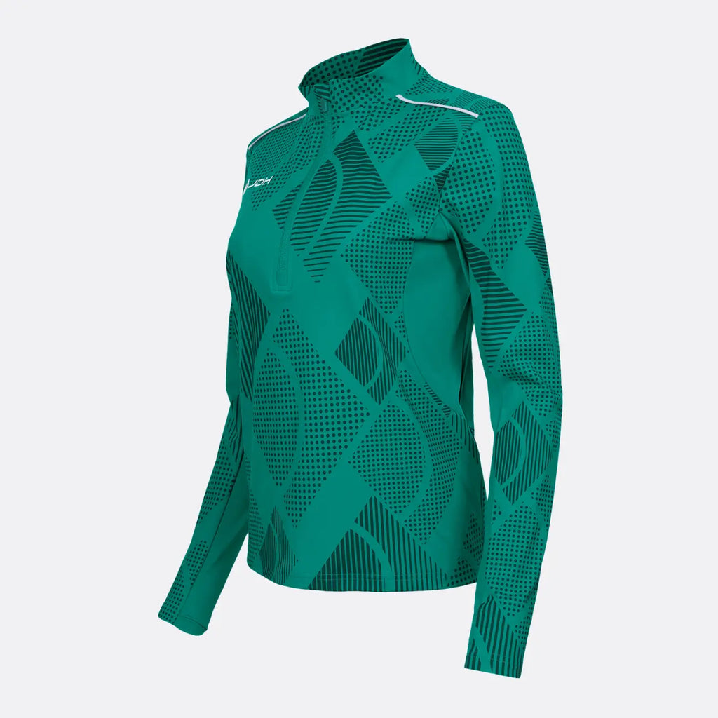 JDH Carbon pro mujer media cremallera - Verde Claro