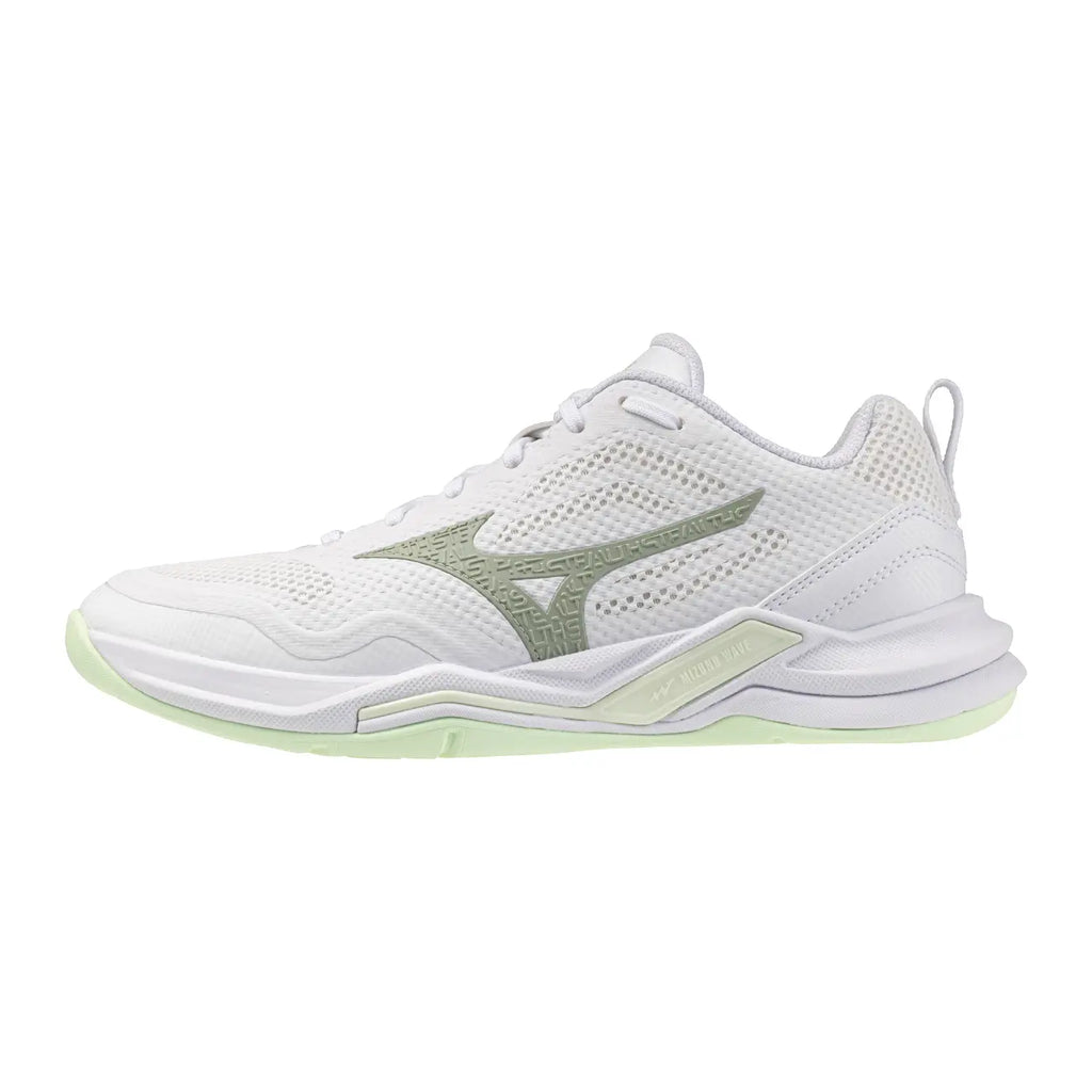 Mizuno Wave Stealth Pro para mujer - White/Aqua Gray