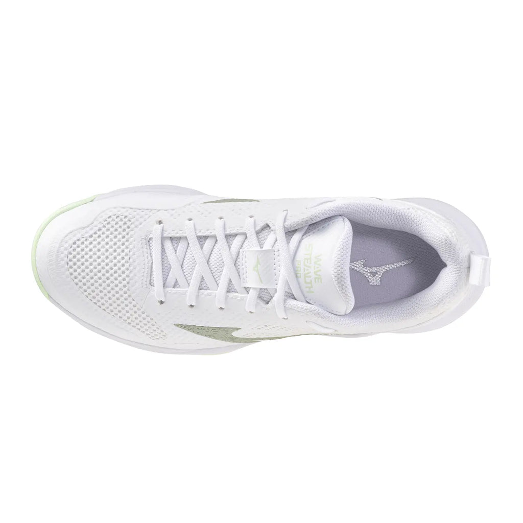 Mizuno Wave Stealth Pro para mujer - White/Aqua Gray
