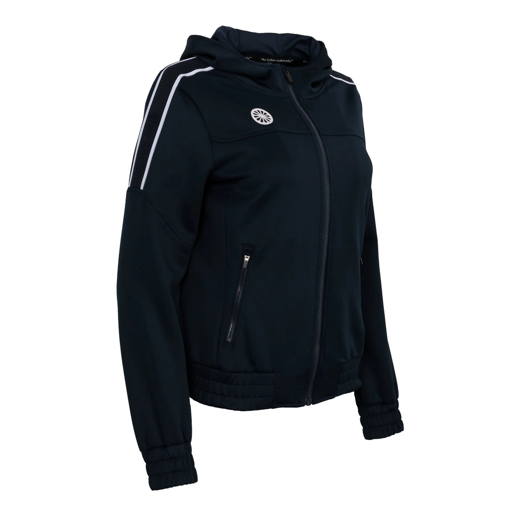 Indian Maharadja Jaipur women performance hooded jacket - Navy Kleding