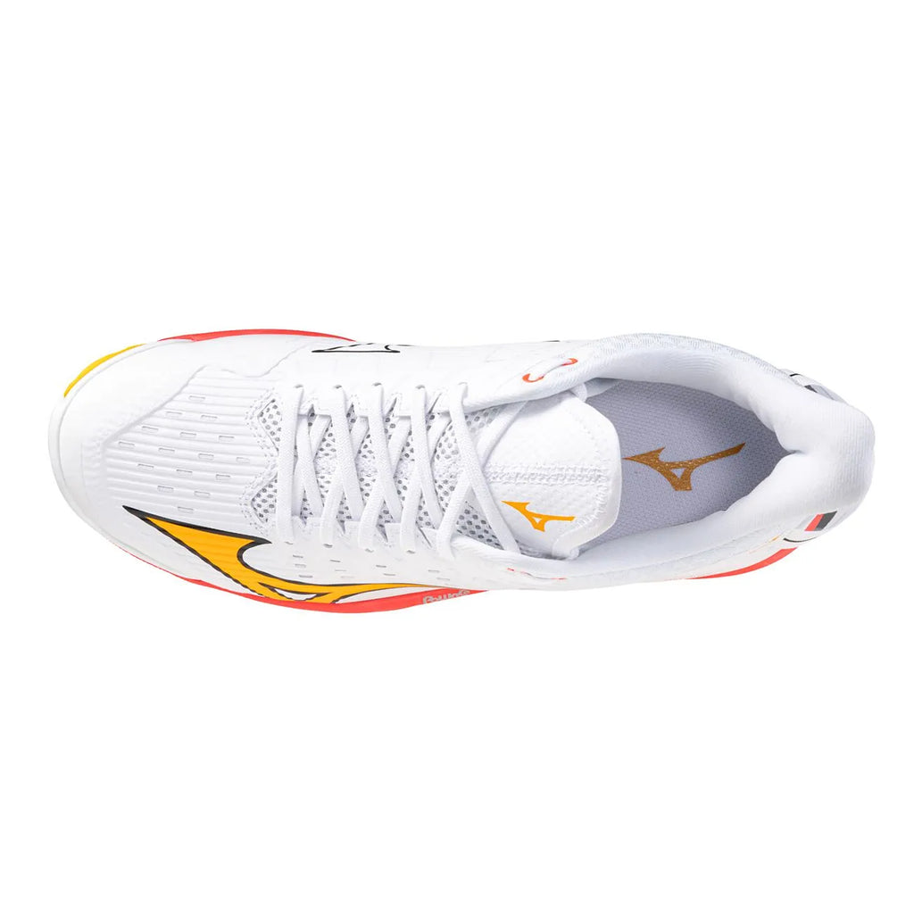 Mizuno WAVE LEOPARDUS - White Orange Hockeyschoen